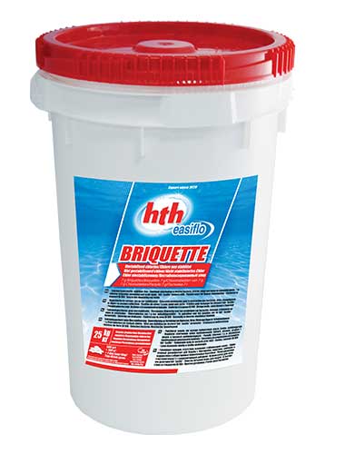 hth hypochlorite de calcium briquette 7grs 25kg easiflo