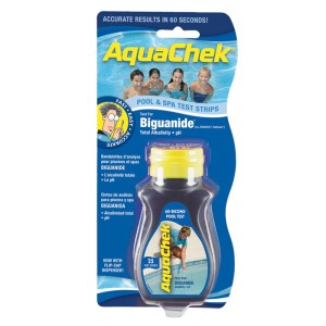 Produits Matériels Piscines - Aquachek Bleu bandelettes test du PHMB/biguanide : pH. alcalinité totale x25 