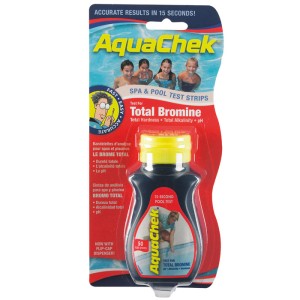 Produits Matériels Piscines - Aquachek Rouge bandelettes test du brome total : pH. alcalinité totale. dureté totale x50 