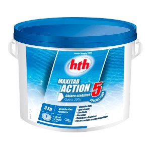 Produits Matériels Piscines - hth® MAXITAB ACTION 5 spécial liner 5KG - désinfection régulière 