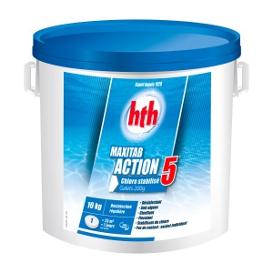 Produits Matériels Piscines - hth Maxitab 200g Action 5 10KG-désinfectant régulier multifonction 