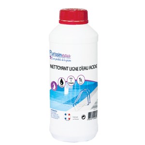 Produits Matériels Piscines - Purissimeau NETTOYANT LIGNE D'EAU ACIDE 1L-Détartrant 