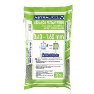 Produits Matériels Piscines - Verre éco-filtrant 0.4-1.6 mm   25kg -média-filtrant 