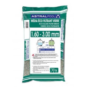 Produits Matériels Piscines - Verre éco-filtrant granulométrie 1.6-3mm  25kg-média-filtrant 