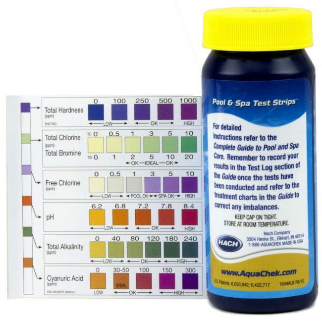 Aquachek bandelettes test : peroxyde. alcalinité totale. pH x25