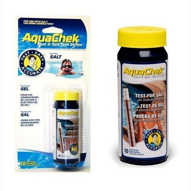 Aquachek Blanc bandelettes test du sel (chlorure de sodium) x10