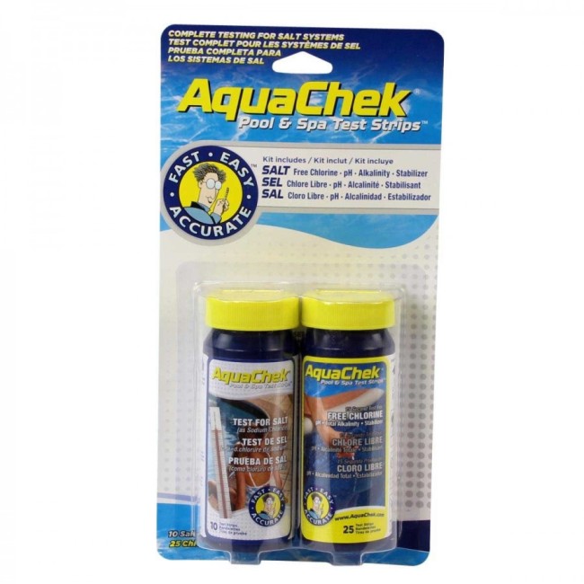 Aquachek bandelettes test : Kit Sel complet spécial électrolyseur