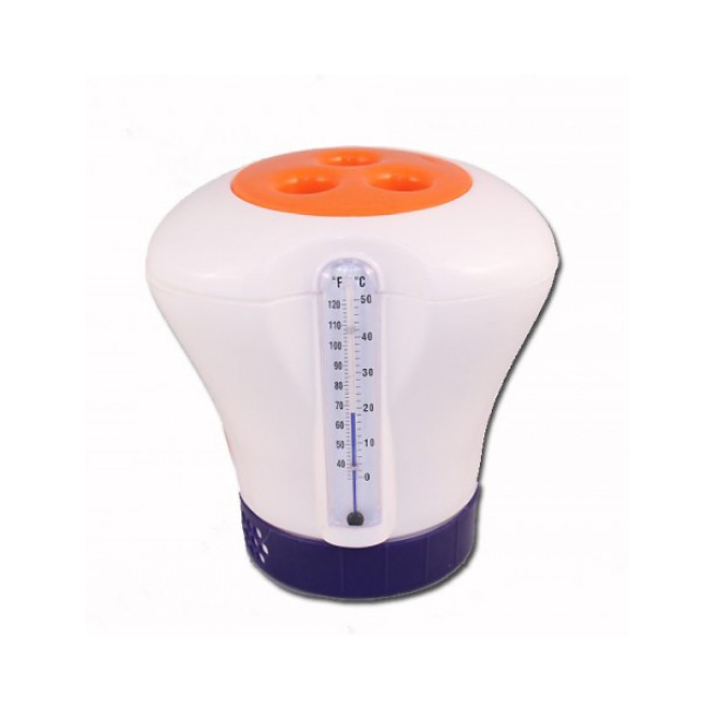 Doseur de chlore flottant avec thermomètre