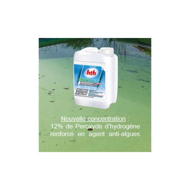 GREEN TO BLUE SHOCK 5L hth®- TRAITEMENT SANS CHLORE