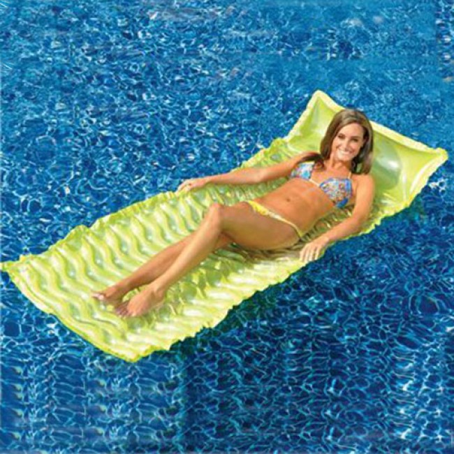 Produits Matériels Piscines - Matelas gonflable express vert anis - bouée