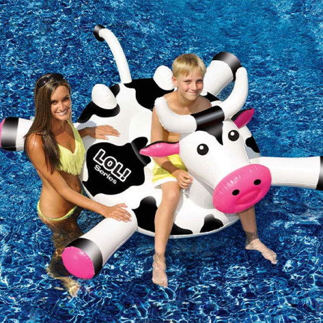 Matelas gonflable vache - bouée 