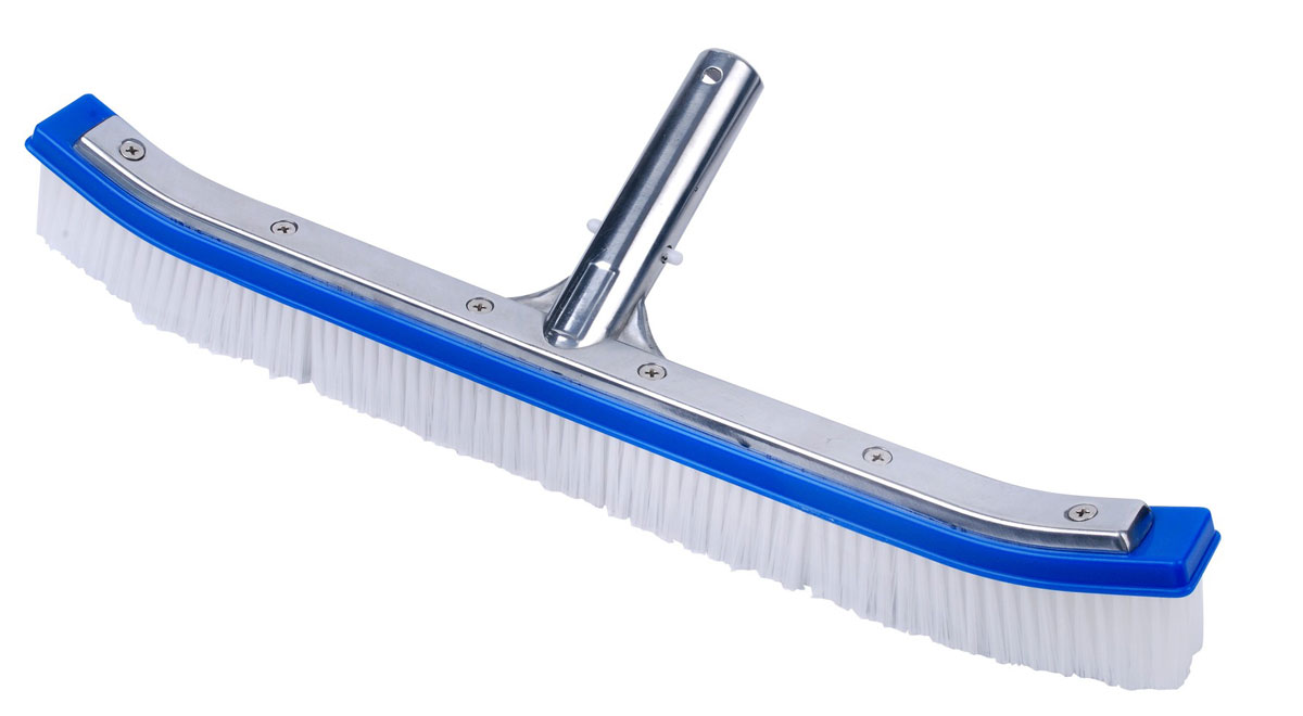 Tête de brosse paroi 45 cm bleu pour piscine adaptable sur manche standard  ou télescopique - Linxor